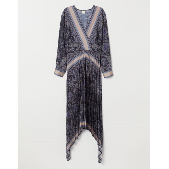 H&M Unique Dress with pleated skirt Sz L/XL - Picture 4 of 5